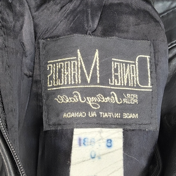 Vintage Black Leather Pencil Skirt - Picture 3 of 7